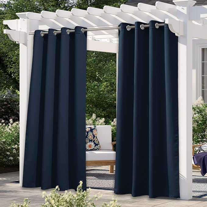 NICETOWN Patio Curtain for Outdoor Waterproof, Home Fashion Machine Washable by NICETOWN