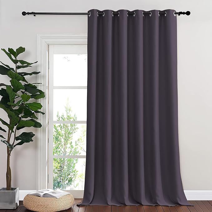 NICETOWN Room Divider Curtain 132 Inches Long, Wide Blackout Sliding Door by NICETOWN