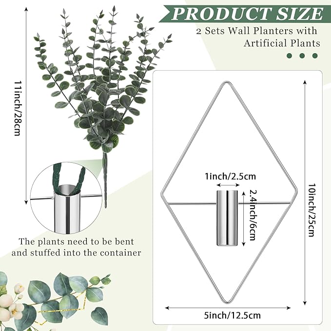 Jexine 8 Pcs Hanging Planters - Image 2