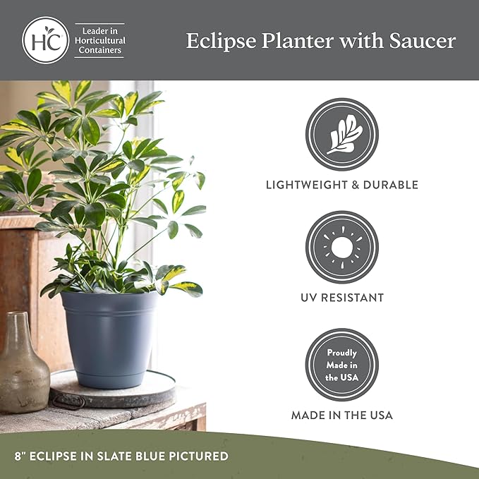 The HC Companies 20 Inch Eclipse Round Planter Pots - Image 4