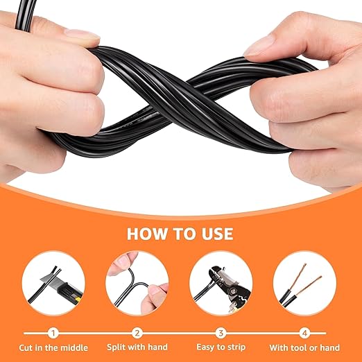 SUNVIE 14/2 Low Voltage Landscape Lighting Wire 250FT - Image 6