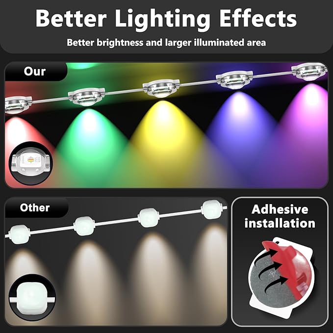 300FT Permanent Outdoor RGB Lights, IP67 Waterproof Smart Eave Lighting - Image 7