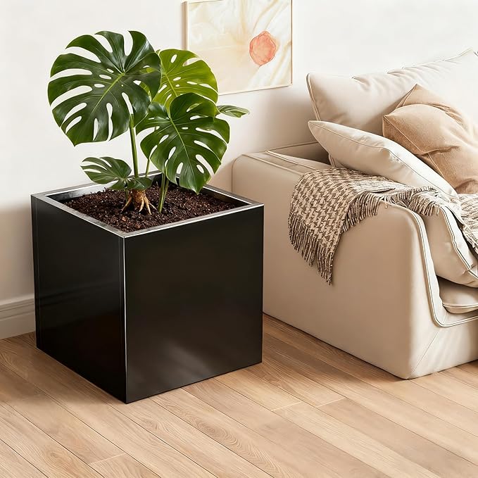Metal Large Planter Box 26" L x 26" W x 26", Heavy Duty Tall Rectangle Outdoor - Image 6
