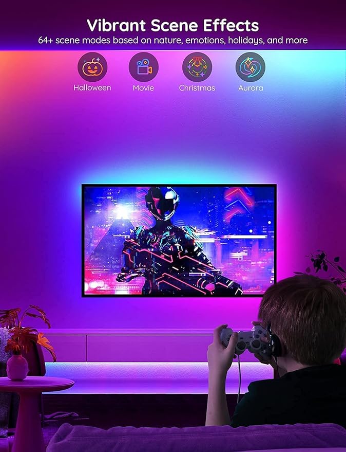 Govee Smart RGBIC LED Strip Lights 65.6ft, Alexa LED Light Strip Work - Image 7