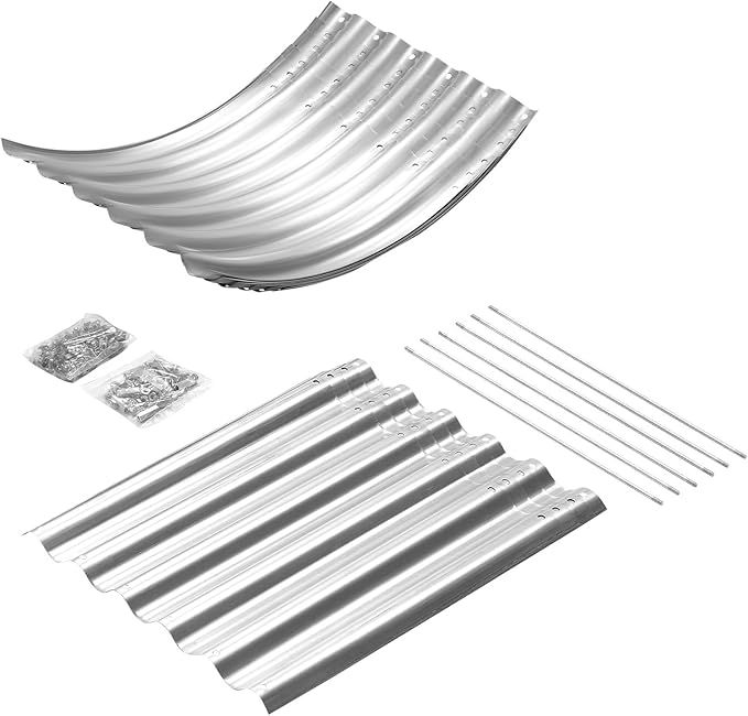 Land Guard Galvanized Metal Raised Garden Bed Kit, Oval Gardening Box, Patio - Image 7