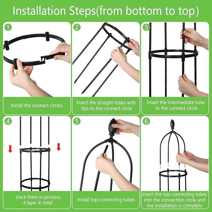 2 Pack 6Ft Tall Garden Obelisk Trellis - Image 6