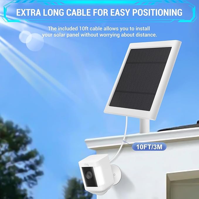 Solar Panel Outdoor for Ring Cameras Spotlight Cam Plus/Pro Stick Up Cam/Pro - Image 4