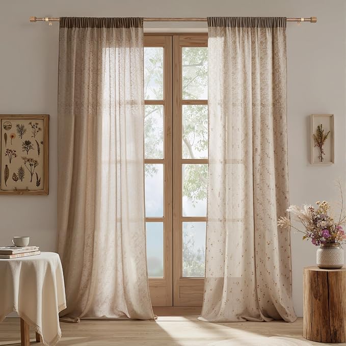 1” Diameter Curtain Rods Itself is 30 to 60 inch 2 Pack Fit 30-54 inch Window - Image 6