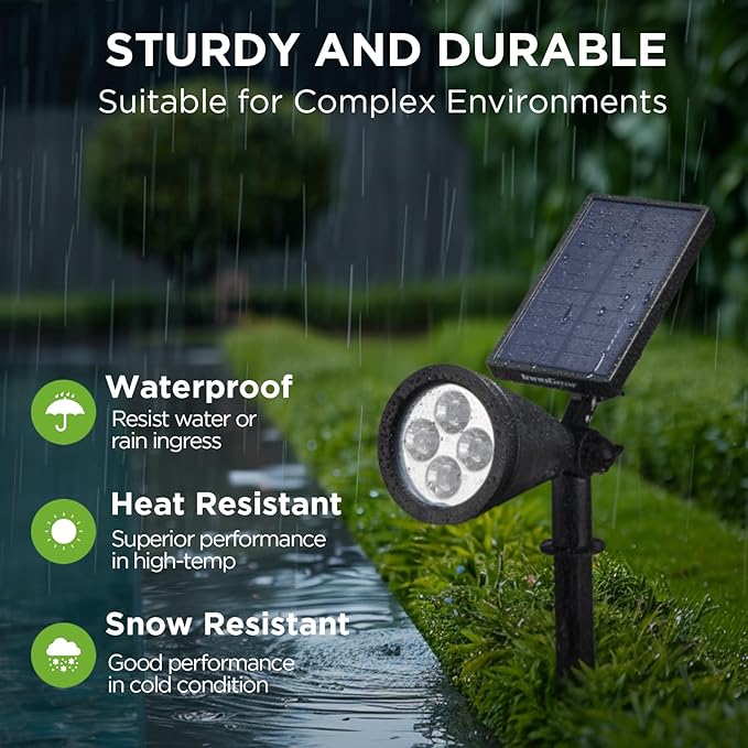 InnoGear Solar Lights Outdoor Lighting Waterproof Landscape Spotlights - Image 5