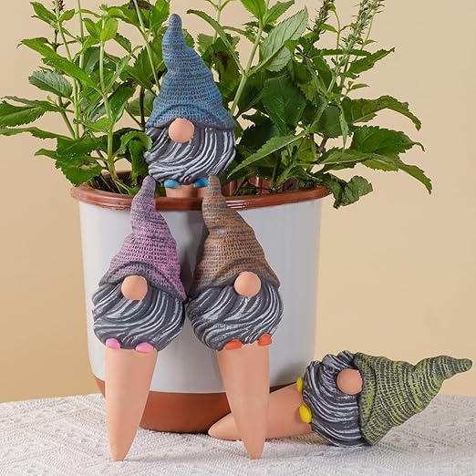 4 Pack Terracotta Watering Spikes, Vacation Self-Watering Planters Devices by CZWLHG