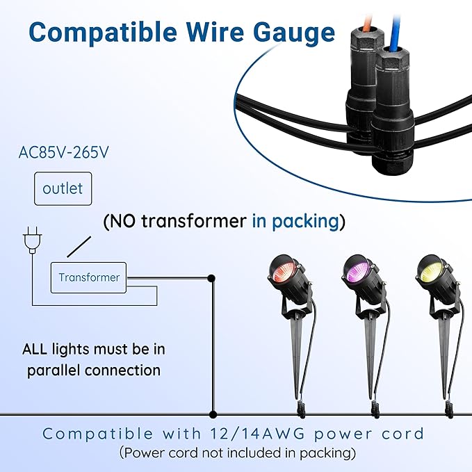 Christmas Landscape Lights 12W RGBW Outdoor Spot Lights - Image 5