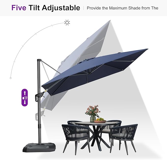PURPLE LEAF 9'×9' Patio Umbrella - Image 8