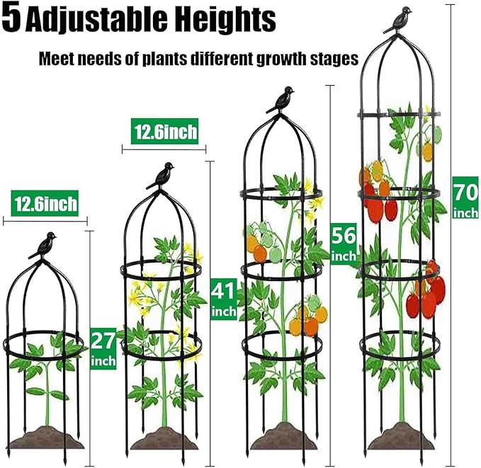 4-Pack 6FT Garden Obelisk Trellis - Image 2