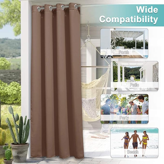 NICETOWN Sliding Door Curtain for Patio, Thermal Insulated Rustproof Grommet - Image 6