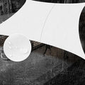 SUNNY GUARD Waterproof Sun Shade Sail 8' x 10' White Rectangle UV Block Sunshade by SUNNYGUARD
