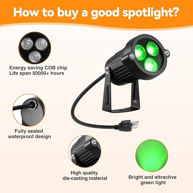 LemonBest Outdoor Water-Resistant LED Lawn Garden Landscape Lamp Wall Yard Path - Image 2