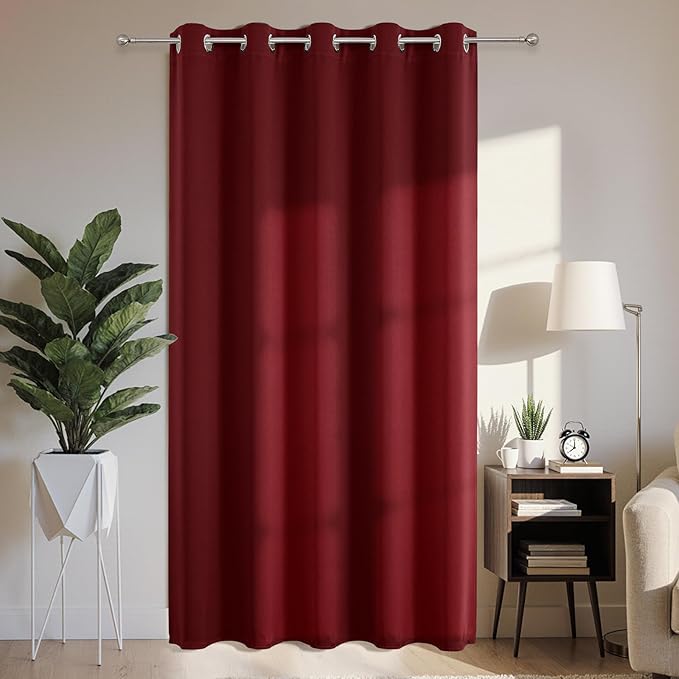 Joydeco Blackout Patio Sliding Door Curtains 90 Inches Long, Grommet Privacy by JOYDECO