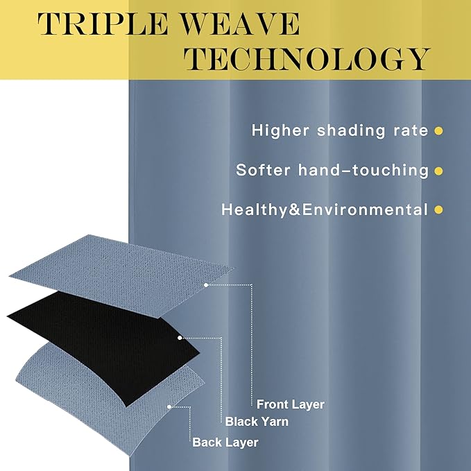NICETOWN Privacy Room Divider Curtain Thermal Blackout Curtain - Image 3