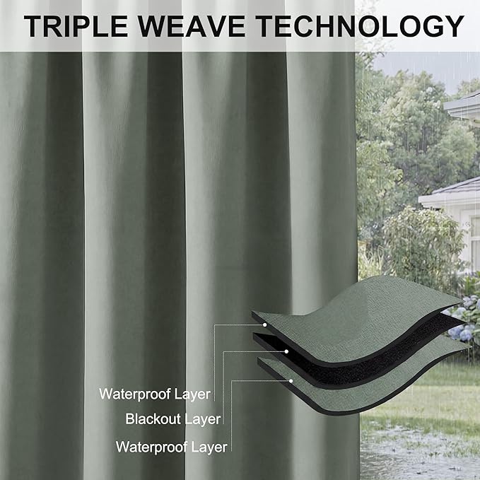 RYB HOME Extra Wide Outdoor Curtains - Image 6
