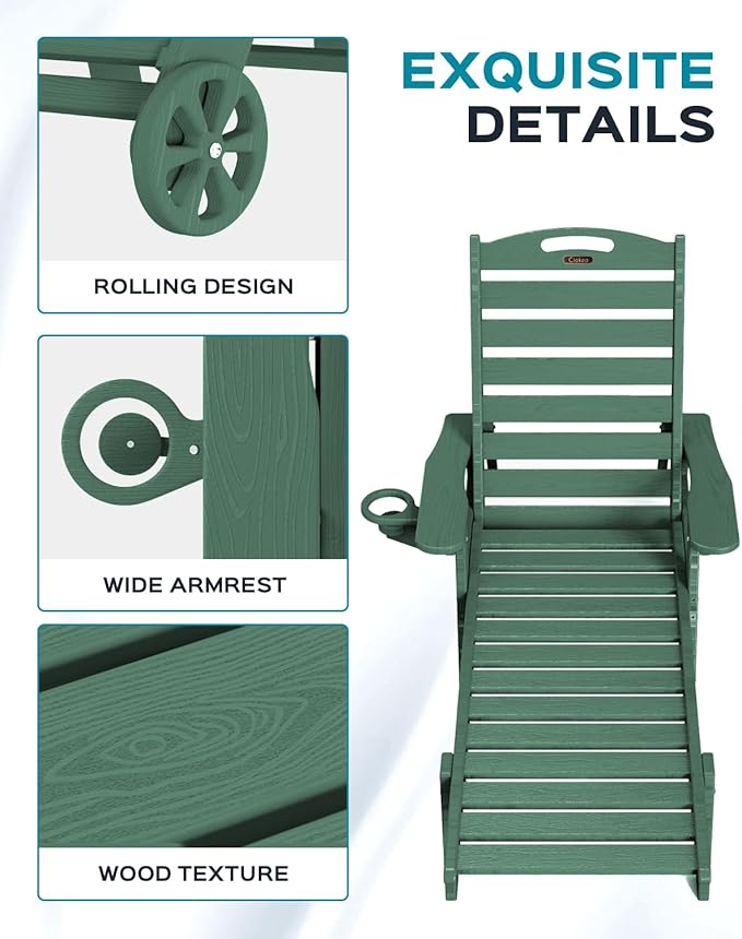 Ciokea Lounge Chair Outdoor, Oversized Chaise Lounge Chair - Image 5