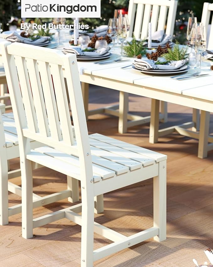 7-Piece White Outdoor Dining Set - Image 6