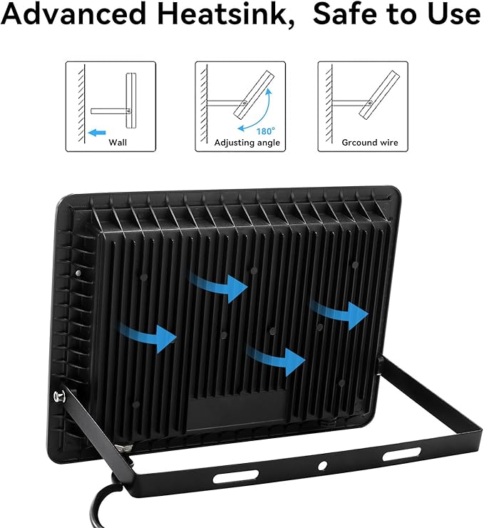 4Pack-100W LED Flood Light Outdoor, 11000lm LED Work Light - Image 4