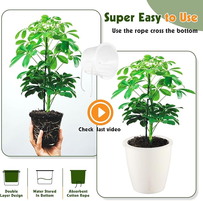 Self Watering Pots for Indoor Plants, Small African Violet Pots - Image 7
