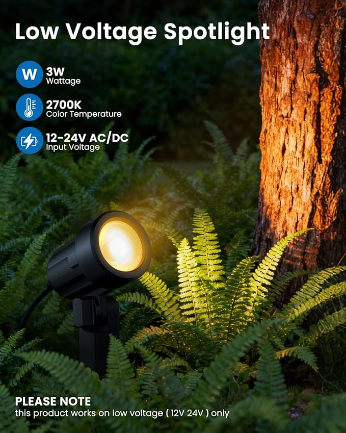 ZZXX 8 Pack Low Voltage Landscape Lights - Image 8