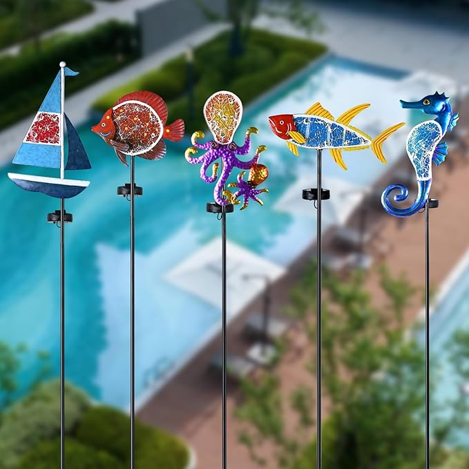 Yiosax-Solar Outdoor Lights Decorative-Yard Outdoor Decor-Garden Stakes - Image 7