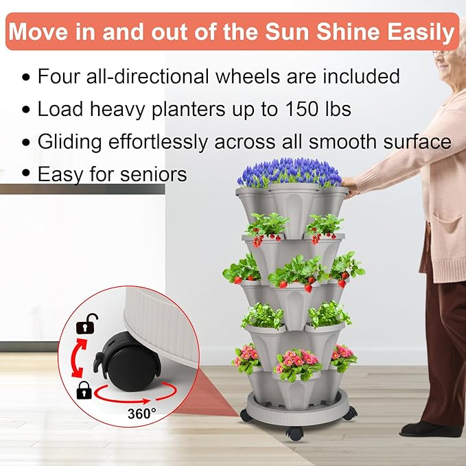 DUNCHATY Stackable Vertical Garden Planter - Image 5