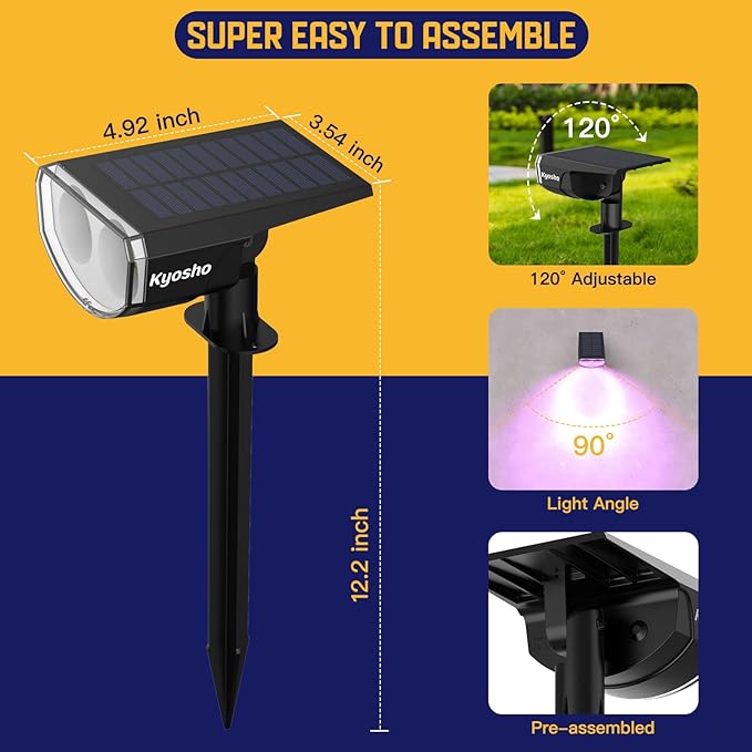 Kyosho Color Changing Solar Outdoor Lights, 9 Lighting Modes Halloween - Image 5