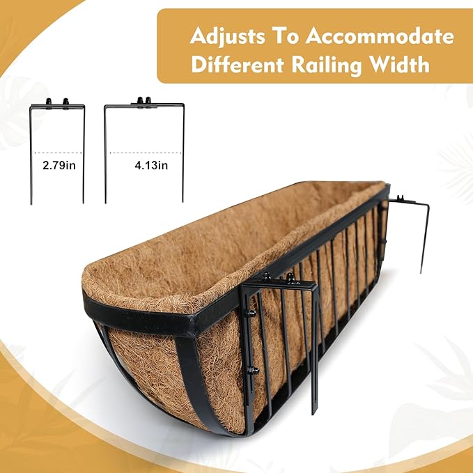 4 Pack 24 Inch Window Deck Railing Planter Boxes - Image 4