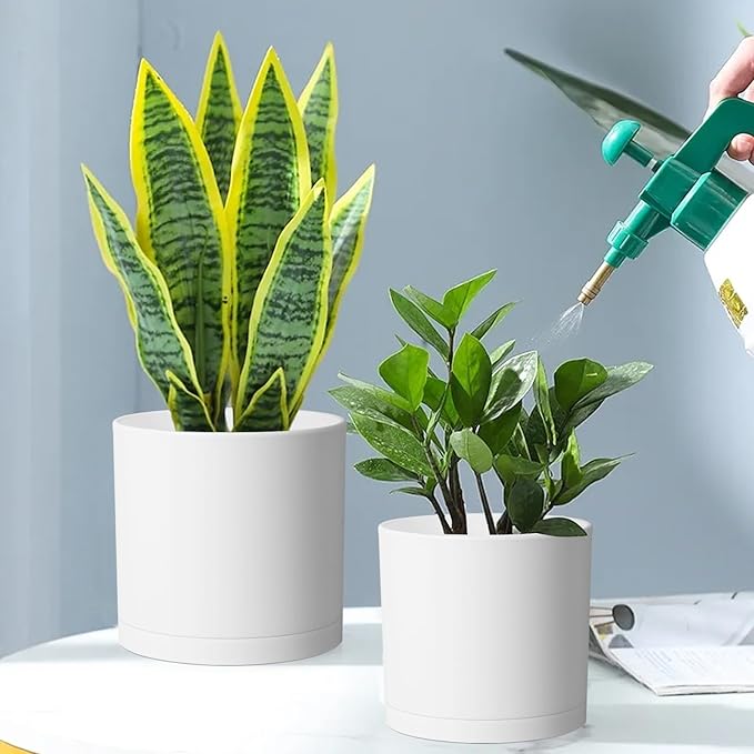 8/7/6 inch Plant Pots, Decorative Plastic Planters - Image 5