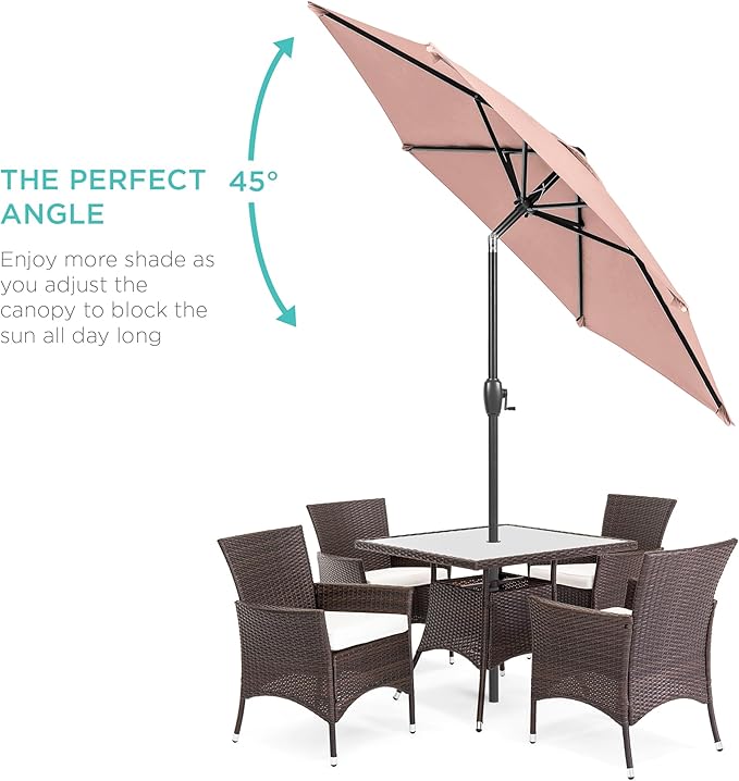 Best Choice Products 7.5ft Heavy-Duty Round Outdoor Market Table Patio Umbrella - Image 2