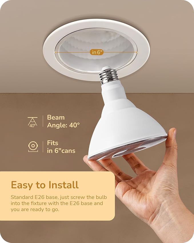 EDISHINE Flood Light Bulbs, PAR38 LED Outdoor Flood Light Bulbs, 120W - Image 7