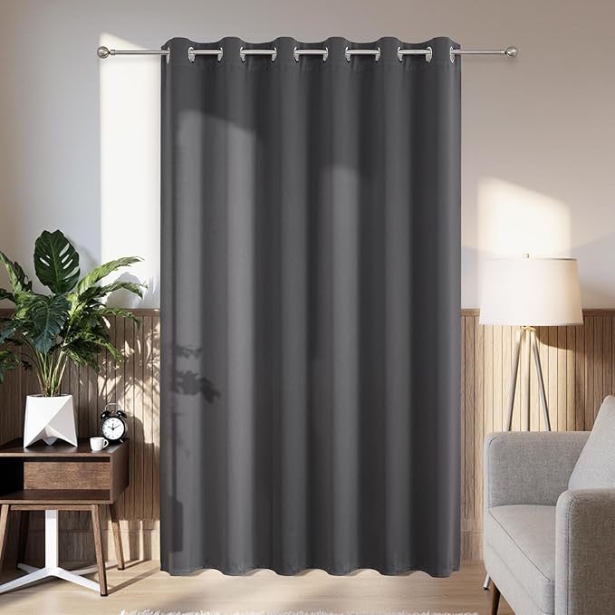 Joydeco Blackout Patio Sliding Door Curtains 96 Inches Long, Grommet Privacy by JOYDECO