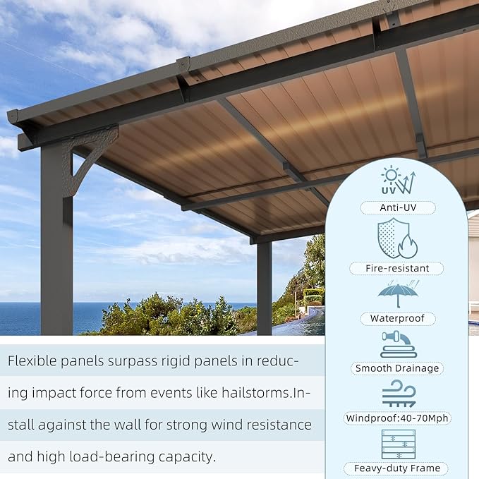 AECOJOY 8' x 5' Grill Gazebo Outdoor Pergola - Image 6