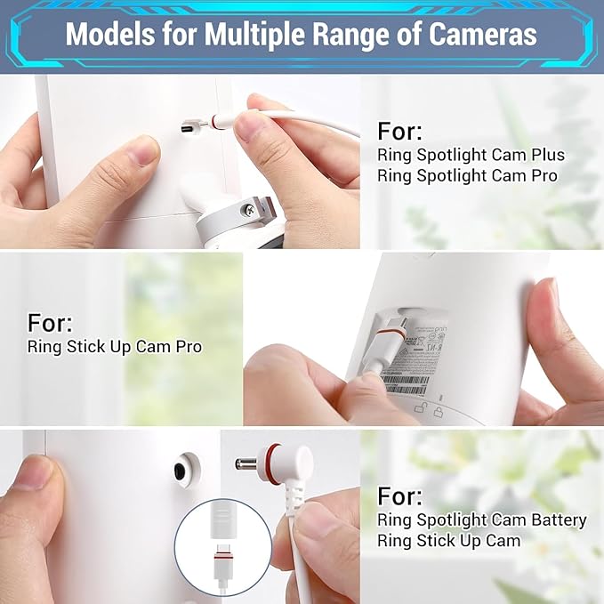 Solar Panel Outdoor for Ring Cameras Spotlight Cam Plus/Pro Stick Up Cam/Pro - Image 5