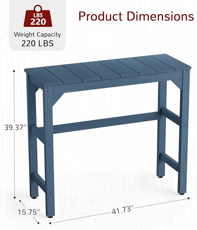Stoog All-Weather Outdoor Bar Table, Patio Counter Height Bar Tables - Image 2