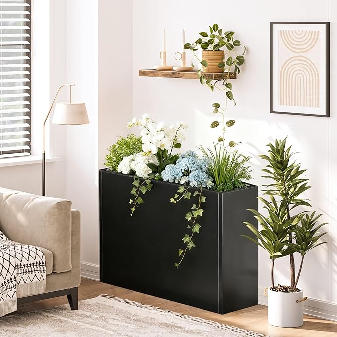 Tall Metal Planter Box for Outdoor Plants 38" L x 13" W x 30", Heavy Duty Steel - Image 7