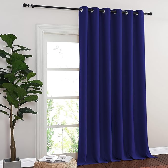 NICETOWN Room Divider Curtain 132 Inches Long, Wide Blackout Sliding Door - Image 8