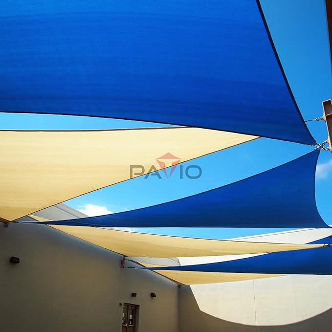 Patio Paradise 19' x 19' x 19' Sun Shade Sail Triangle Canopy Shade Cloth - Image 6