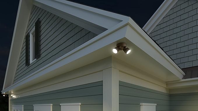 Lithonia Lighting HomeGuard 2-Light LED Outdoor Flood Lights, Wall or Ceiling - Image 7