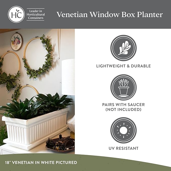 The HC Companies 18 Inch Venetian Window Planter Box - Image 2
