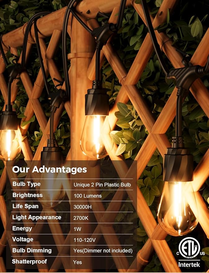 XMCOSY+ 120FT Outdoor String Lights Waterproof - Image 4