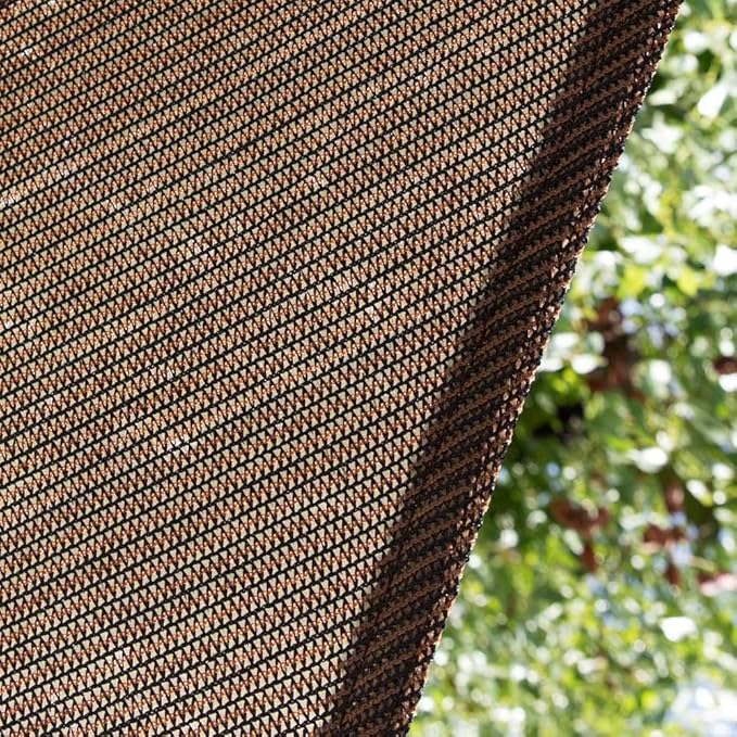 Amgo Custom Size 20' x 20' x 20' Brown Triangle Sun Shade Sail UPF50+ AGTAPRT12 - Image 9