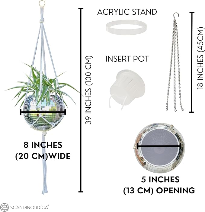 SCANDINORDICA Disco Ball Planter – Value Package: Disco Planter - Image 3