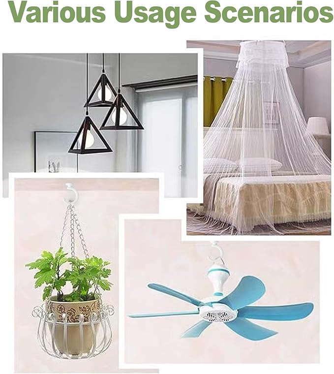 4pcs Ceiling Hooks for Hanging Plants, Hanging Lights Metal Small Hooks - Image 4