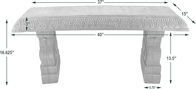 Arcadia Garden Products BE02 Fiberclay Garden, Outdoor Bench, Patio Seating - Image 2