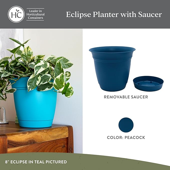 The HC Companies 8 Inch Eclipse Round Planter Pots - Image 2